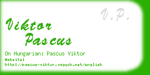 viktor pascus business card